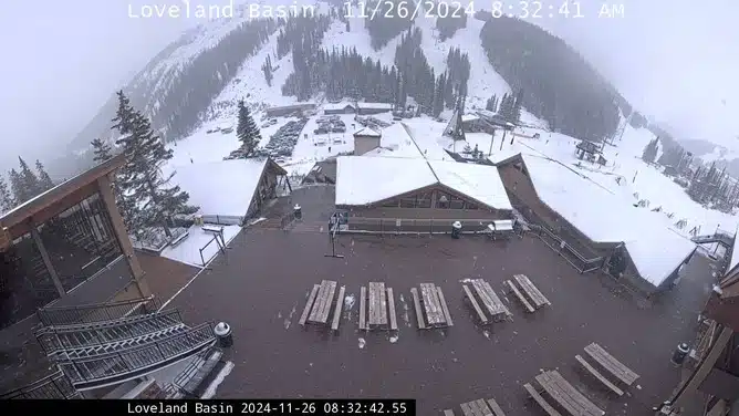 Snow Coats The Basin Of Loveland Ski Area In Dillon, Co